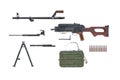 Rifle army disassembled view Royalty Free Stock Photo