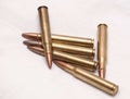 30.06 rifle bullets piled together