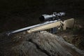 Rifle chambered in 556 with a riflescope Royalty Free Stock Photo