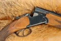 Rifle on fur Royalty Free Stock Photo