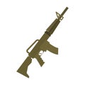 Rifle isolated. Machine gun on white background. Military weapon Royalty Free Stock Photo