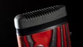 Rifle recoil pad attached toa red and black gun Royalty Free Stock Photo