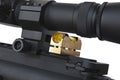 Rifle scope being checked for level Royalty Free Stock Photo