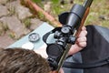 Rifle shooting with optical sight