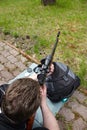 Rifle shooting with optical sight