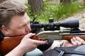 Rifle shooting with optical sight