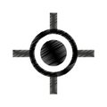 Rifle sight isolated icon