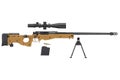 Rifle sniper black equipment, side view Royalty Free Stock Photo