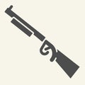 Rifle solid icon. Weapon vector illustration isolated on white. Shotgun glyph style design, designed for web and app