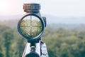 rifle target view on Natural Background.