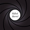 Rifled barrel of a gun. Royalty Free Stock Photo