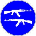 Rifles allowed sign Royalty Free Stock Photo