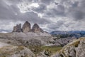 Tre Cime Three Peaks di Lavaredo Drei Zinnen Royalty Free Stock Photo