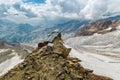 Rifugio Gnifetti at Italian alps, Monte Rosa Royalty Free Stock Photo