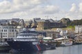 The Rig Supply Vessel Abeille Bourbon moored alongside the Commercial Quay at Brest. Royalty Free Stock Photo