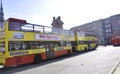 Riga august 22 2014 - Downtown bus from Riga in Latvia