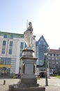 Riga august 22 2014 - Saint Roland Statue from Riga in Latvia