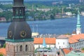 Riga castle and Daugava river Royalty Free Stock Photo