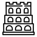 Riga castle icon, outline style