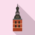 Riga cathedral icon, flat style