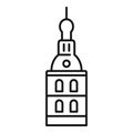 Riga cathedral icon, outline style