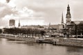 Riga Cathedral Spire View. Embankment of the Western Dvina.