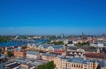 Riga city aerial view