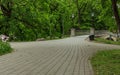 Riga city central park bridge and green trees Royalty Free Stock Photo