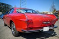 Riga, Latvia May 4 2021: Legendary swedish sports car P1800 in red colour