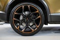 Close-up of Cupra Formentor wheel, decorative new design alloy wheels