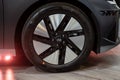 Close-up of Hyundai Ioniq 6 wheel, decorative new design alloy wheels