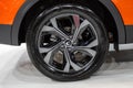 Close-up of Renault Arkana wheel, decorative new design alloy wheels