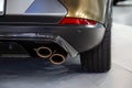 Cupra Formentor exhaust muffler, rear view, closeup