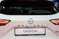 New Nissan Qashqai premiere at a motor show, 2023 model, rear view