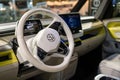 Volkswagen ID. BUZZ interior, steering wheel, center console, cockpit, dashboard, display