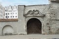 An ancient decorated arch in Riga, Latvia