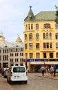 The Cat House right at 10 Meistaru iela in the old town of Riga, the capital of Latvia