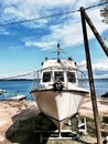 Boat on Kish lake