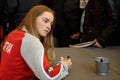 Daniela Vismane, team Latvia. Members of Team Latvia for FedCup , during meeting with fans before World Group II First Round games