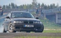 Riga Latvia16-05-2021 Drift bmw driver drifting at road