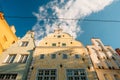 Riga, Latvia. Famous Landmark Three Brothers Buildings. Old House Royalty Free Stock Photo