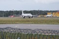Riga, Latvia - July 3, 2023: Avion Express Airbus A320-232 9H-AMK takes off from RIX International Airport Royalty Free Stock Photo