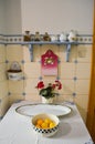 Riga, Latvia - July 6, 2012 - Museum of Art Nouveau. Interior of vintage kitchen. 19th-early 20th century.