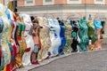 RIGA, LATVIA - JULY 26, 2018: United Buddy Bears exhibition. A m Royalty Free Stock Photo