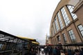 RIGA, LATVIA - MARCH 16, 2019: Riga Central market exterior - Historic industrial zeppeling hangar design