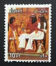 Riga, Latvia - May 10, 2019: Egypt pharaoh postage stamp Royalty Free Stock Photo