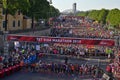 Riga, Latvia - May 19 2019: Elite runners of Riga TET marathon queuing at the start line ethnically diverse