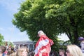 Riga, Latvia - 29 May 2023: Welcoming home the bronze hockey team of Latvia. Latvian fans celebrate the hockey festival