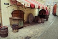 Riga, Latvia. Medieval restaurant Rozengrals, Vinarium Civitatis Rigensis, on Rozena iela street. Royalty Free Stock Photo