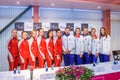 08.02.2019. RIGA, LATVIA. Members of Team Latvia and team Slovakia for FedCup , during draw ceremony and press conference